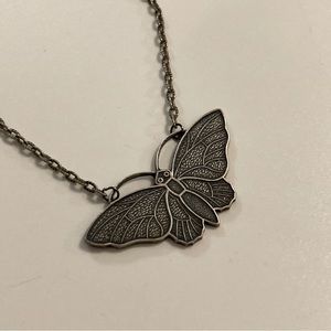 Moth or butterfly necklace